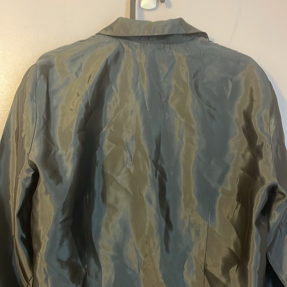 JS Collections Gray Satin Rhinestone Button Blazer Jacket or Blouse size 8 - Picture 10 of 15